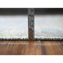 Load image into Gallery viewer, 4&#39;2&quot;x20&#39; Fashion Gray, Hand Knotted Natural Dyes, Birds Of Paradise Design, Afghan Peshawar 100% Wool, Wide Runner Oriental Rug FWR537474