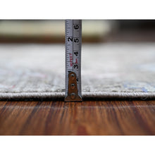 Load image into Gallery viewer, 2&#39;6&quot;x9&#39;9&quot; Templeton Gray, Afghan Peshawar With Birds Of Paradise Design, Abrash, Vegetable Dyes, 100% Wool, Hand Knotted Runner Oriental Rug FWR537486