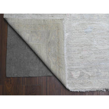 Load image into Gallery viewer, 11&#39;4&quot;x15&#39;5&quot; Smoke White, Wool Weft, Hand Knotted, White Wash Afghan Angora Oushak, All Over Rural Flower And Leaf Pattern, Xl Oriental Rug FWR537510