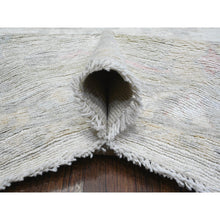 Load image into Gallery viewer, 11&#39;4&quot;x15&#39;5&quot; Smoke White, Wool Weft, Hand Knotted, White Wash Afghan Angora Oushak, All Over Rural Flower And Leaf Pattern, Xl Oriental Rug FWR537510