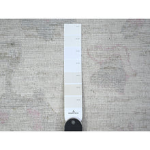 Load image into Gallery viewer, 11&#39;4&quot;x15&#39;5&quot; Smoke White, Wool Weft, Hand Knotted, White Wash Afghan Angora Oushak, All Over Rural Flower And Leaf Pattern, Xl Oriental Rug FWR537510
