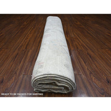 Load image into Gallery viewer, 11&#39;4&quot;x15&#39;5&quot; Smoke White, Wool Weft, Hand Knotted, White Wash Afghan Angora Oushak, All Over Rural Flower And Leaf Pattern, Xl Oriental Rug FWR537510
