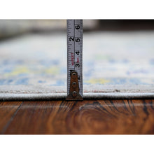 Load image into Gallery viewer, 4&#39;10&quot;x6&#39;1&quot; Battleship Gray, Vibrant And Soft Wool, All Over Caucasian Medallions Design, Hand Knotted Fusion Kazak, Oriental Rug FWR537642