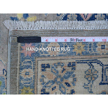 Load image into Gallery viewer, 4&#39;10&quot;x6&#39;1&quot; Battleship Gray, Vibrant And Soft Wool, All Over Caucasian Medallions Design, Hand Knotted Fusion Kazak, Oriental Rug FWR537642