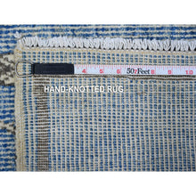 Load image into Gallery viewer, 6&#39;x8&#39;8&quot; Queen Blue, Vegetable Dyes, Hand Knotted, Berber Influence, Densely Woven, Snowflake Geometric Design Peshawar Oriental Rug FWR537678