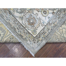 Load image into Gallery viewer, 8&#39;3&quot;x10&#39;5&quot; Ultimate Gray, Hand Knotted With Sickle Leaf Design, Densely Woven, Velvety Wool, Vegetable Dyes, Fine Peshawar Heriz, Oriental Rug FWR537720