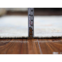 Load image into Gallery viewer, 2&#39;7&quot;x15&#39;9&quot; White Smoke Gray, Natural Dyes With Colorful All Over Tribal Medallions Design, Wool Foundation, Afghan Angora Oushak, Hand Knotted, Xl Runner Oriental Rug FWR537786