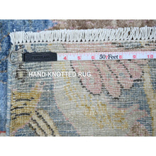 Load image into Gallery viewer, 6&#39;x11&#39;10&quot; Cerulean Blue, Birds Of Paradise Afghan Peshawar Design, Vegetable Dyes, Pure Wool Hand Knotted, Wide Runner Oriental Rug FWR537900