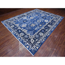 Load image into Gallery viewer, 9&#39;2&quot;x11&#39;6&quot; Blue Yonder, Vegetable Dyes, Soft Wool, Fine Peshawar With All Over Mahal Design, Hand Knotted, Oriental Rug FWR537984