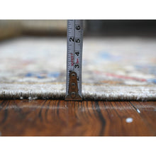 Load image into Gallery viewer, 4&#39;x11&#39;9&quot; Koala And Charcoal Gray, Natural Dyes, Pure Wool, Fine Aryana Collection, Heriz All Over Design, Hand Knotted Wide Runner Oriental Rug FWR538020