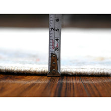 Load image into Gallery viewer, 2&#39;8&quot;x19&#39;2&quot; Platinum White, Afghan Angora Oushak, Hand Knotted, Wool Weft, Natural Dyes, Village Motifs All Over Design, Oversized Runner Oriental Rug FWR538062