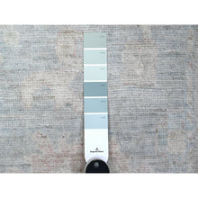 Load image into Gallery viewer, 2&#39;10&quot;x16&#39; Ruddy Blue, Extra Soft Wool Weft, Vegetable Dyes, Afghan Angora Oushak, Hand Knotted With Rural Floral All Over Design, Xl Runner Oriental Rug FWR538068