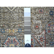 Load image into Gallery viewer, 6&#39;1&quot;x8&#39;10&quot; Nickel Gray, Fine Aryana With Pre Historic 14th Century Influence Mamluk Design, Organic Wool, Hand Knotted Vegetable Dyes, Oriental Rug FWR538242