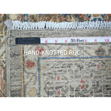 Load image into Gallery viewer, 6&#39;1&quot;x8&#39;10&quot; Nickel Gray, Fine Aryana With Pre Historic 14th Century Influence Mamluk Design, Organic Wool, Hand Knotted Vegetable Dyes, Oriental Rug FWR538242
