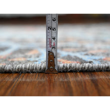 Load image into Gallery viewer, 2&#39;6&quot;x17&#39;9&quot; Graphite Gray, Afghan Peshawar Hand Knotted Organic Wool, Birds Of Paradise Design, Natural Dyes, Xl Runner Oriental Rug FWR538254