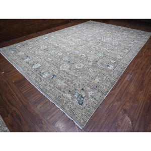 12'x18' Gentle Gray, Ziegler Mahal Design, All Natural Wool, Vegetable Dyes, Densely Woven, Hand Knotted, Xl Oriental Rug FWR538338