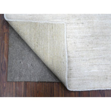 Load image into Gallery viewer, 2&#39;1&quot;x3&#39; Bone White, Single Color Modern Peshawar With Plain Design, Sample, Shabby Chic, Hand Knotted Natural Dyes, 100% Wool, Mat, Oriental Rug FWR538398