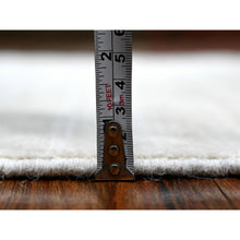 Load image into Gallery viewer, 2&#39;1&quot;x3&#39; Bone White, Single Color Modern Peshawar With Plain Design, Sample, Shabby Chic, Hand Knotted Natural Dyes, 100% Wool, Mat, Oriental Rug FWR538398