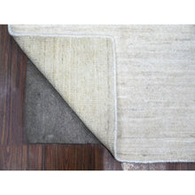 Load image into Gallery viewer, 2&#39;1&quot;x3&#39; Pearl White, Hand Knotted, Sample, Single Color Modern Peshawar With Plain Design, Shabby Chic, Natural Dyes, 100% Wool, Oriental Rug FWR538404