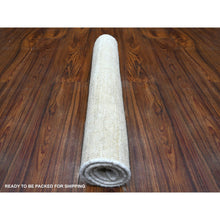 Load image into Gallery viewer, 2&#39;1&quot;x3&#39; Pearl White, Hand Knotted, Sample, Single Color Modern Peshawar With Plain Design, Shabby Chic, Natural Dyes, 100% Wool, Oriental Rug FWR538404