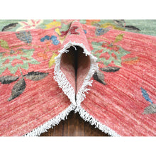 Load image into Gallery viewer, 9&#39;x11&#39;9&quot; Pistachio Green, Chinese Art Deco Revival, 100% Wool, Hand Knotted, Oriental Rug FWR538410