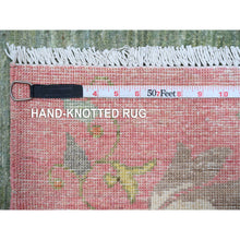 Load image into Gallery viewer, 9&#39;x11&#39;9&quot; Pistachio Green, Chinese Art Deco Revival, 100% Wool, Hand Knotted, Oriental Rug FWR538410