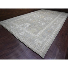 Load image into Gallery viewer, 14&#39;x23&#39;3&quot; Mocha Brown, 100% Wool, Afghan Angora Oushak With Large Leaf Design, Vegetable Dyes, Hand Knotted, Oversized, Oriental Rug FWR538440