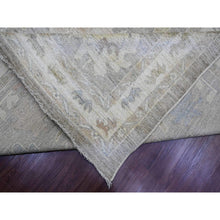 Load image into Gallery viewer, 14&#39;x23&#39;3&quot; Mocha Brown, 100% Wool, Afghan Angora Oushak With Large Leaf Design, Vegetable Dyes, Hand Knotted, Oversized, Oriental Rug FWR538440