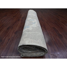 Load image into Gallery viewer, 14&#39;x23&#39;3&quot; Mocha Brown, 100% Wool, Afghan Angora Oushak With Large Leaf Design, Vegetable Dyes, Hand Knotted, Oversized, Oriental Rug FWR538440