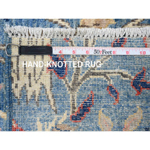 Load image into Gallery viewer, 9&#39;x12&#39; Classic Blue, Afghan Peshawar With Birds Of Paradise Design, Hand Knotted, Vegetable Dyes, Soft And Shiny Wool, Oriental Rug FWR538458