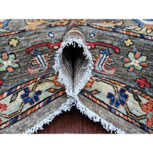 Load image into Gallery viewer, 8&#39;9&quot;x12&#39; Nevada Gray, Peshawar with Bijar Garus Design, Aryana Grade, Hand Knotted, Vegetable Dyes, Densely Woven, High Mountain Wool, Oriental Rug FWR538476