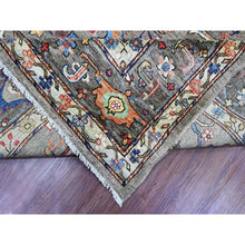 Load image into Gallery viewer, 8&#39;9&quot;x12&#39; Nevada Gray, Peshawar with Bijar Garus Design, Aryana Grade, Hand Knotted, Vegetable Dyes, Densely Woven, High Mountain Wool, Oriental Rug FWR538476
