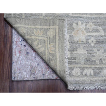 Load image into Gallery viewer, 10&#39;4&quot;x13&#39;9&quot; Spanish Gray, Afghan Angora Oushak with All Over Leaf Design, Natural Dyes, Pure Wool, Hand Knotted, Oriental Rug FWR538530