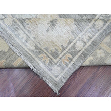 Load image into Gallery viewer, 10&#39;4&quot;x13&#39;9&quot; Spanish Gray, Afghan Angora Oushak with All Over Leaf Design, Natural Dyes, Pure Wool, Hand Knotted, Oriental Rug FWR538530