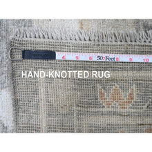 Load image into Gallery viewer, 10&#39;4&quot;x13&#39;9&quot; Spanish Gray, Afghan Angora Oushak with All Over Leaf Design, Natural Dyes, Pure Wool, Hand Knotted, Oriental Rug FWR538530