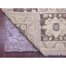 Load image into Gallery viewer, 8&#39;2&quot;x9&#39;8&quot; Beaver Brown, Leaf Design, Afghan Angora Oushak, Natural Dyes, Pure Wool, Hand Knotted, Oriental Rug FWR538560