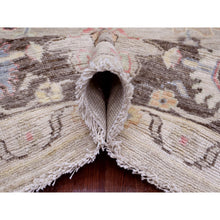 Load image into Gallery viewer, 8&#39;2&quot;x9&#39;8&quot; Beaver Brown, Leaf Design, Afghan Angora Oushak, Natural Dyes, Pure Wool, Hand Knotted, Oriental Rug FWR538560
