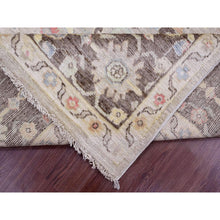 Load image into Gallery viewer, 8&#39;2&quot;x9&#39;8&quot; Beaver Brown, Leaf Design, Afghan Angora Oushak, Natural Dyes, Pure Wool, Hand Knotted, Oriental Rug FWR538560