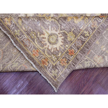 Load image into Gallery viewer, 8&#39;x15&#39;7&quot; Pecan Brown, Pure Wool, Afghan Angora Oushak with All Over Floral Design, Veggie Dyes, Hand Knotted, Gallery Size, Wide Runner, Oriental Rug FWR538566