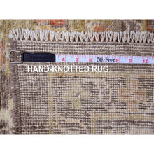 Load image into Gallery viewer, 8&#39;x15&#39;7&quot; Pecan Brown, Pure Wool, Afghan Angora Oushak with All Over Floral Design, Veggie Dyes, Hand Knotted, Gallery Size, Wide Runner, Oriental Rug FWR538566