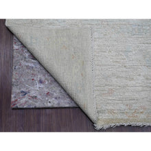 Load image into Gallery viewer, 8&#39;x9&#39;7&quot; Misty Gray, Afghan Angora Oushak with Leaf Design, Natural Dyes, Pure Wool, Hand Knotted, Oriental Rug FWR538596
