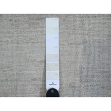 Load image into Gallery viewer, 8&#39;x9&#39;7&quot; Misty Gray, Afghan Angora Oushak with Leaf Design, Natural Dyes, Pure Wool, Hand Knotted, Oriental Rug FWR538596