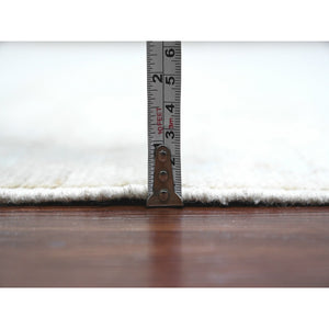 8'x9'7" Misty Gray, Afghan Angora Oushak with Leaf Design, Natural Dyes, Pure Wool, Hand Knotted, Oriental Rug FWR538596