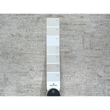 Load image into Gallery viewer, 7&#39;8&quot;x14&#39;10&quot; Cloud Gray, Hand Knotted, Afghan Angora Oushak With Faded Leaf Design, Natural Dyes, 100% Wool, Gallery Size, Wide Runner, Oriental Rug FWR538608