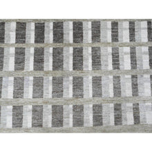 Load image into Gallery viewer, 8&#39;8&quot;x11&#39;8&quot; Beaver Brown, Bauhaus Inspired Criss Cross Line Design, Hand Knotted, 100% Wool, Oriental Rug FWR538644