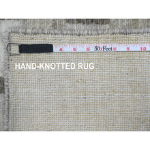 Load image into Gallery viewer, 8&#39;8&quot;x11&#39;8&quot; Beaver Brown, Bauhaus Inspired Criss Cross Line Design, Hand Knotted, 100% Wool, Oriental Rug FWR538644