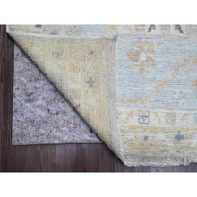 Load image into Gallery viewer, 9&#39;9&quot;x17&#39;3&quot; Spanish Gray, 100% Wool, Afghan Angora Oushak with All Over Vines Design, Natural Dyes, Hand Knotted, Galley Size, Wide Runner, Oriental Rug FWR538650