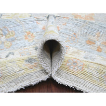 Load image into Gallery viewer, 9&#39;9&quot;x17&#39;3&quot; Spanish Gray, 100% Wool, Afghan Angora Oushak with All Over Vines Design, Natural Dyes, Hand Knotted, Galley Size, Wide Runner, Oriental Rug FWR538650