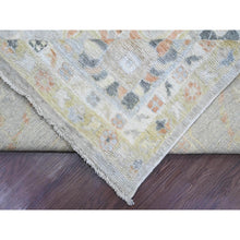 Load image into Gallery viewer, 9&#39;9&quot;x17&#39;3&quot; Spanish Gray, 100% Wool, Afghan Angora Oushak with All Over Vines Design, Natural Dyes, Hand Knotted, Galley Size, Wide Runner, Oriental Rug FWR538650