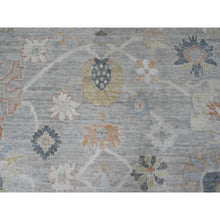 Load image into Gallery viewer, 9&#39;9&quot;x17&#39;3&quot; Spanish Gray, 100% Wool, Afghan Angora Oushak with All Over Vines Design, Natural Dyes, Hand Knotted, Galley Size, Wide Runner, Oriental Rug FWR538650